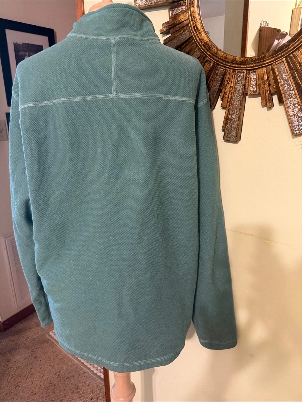The North Face Men's Teal Half-Zip Pullover Fleece